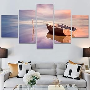 SIGNWIN 5 Panel Canvas Wall Art Modern Art...