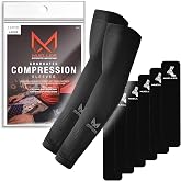 MUELLER Esports Medicine True Graduated Compression Gaming Arm Sleeves for Men and Women, 1 Pair (2 Arm Sleeves), Fits Left and Right Arms
