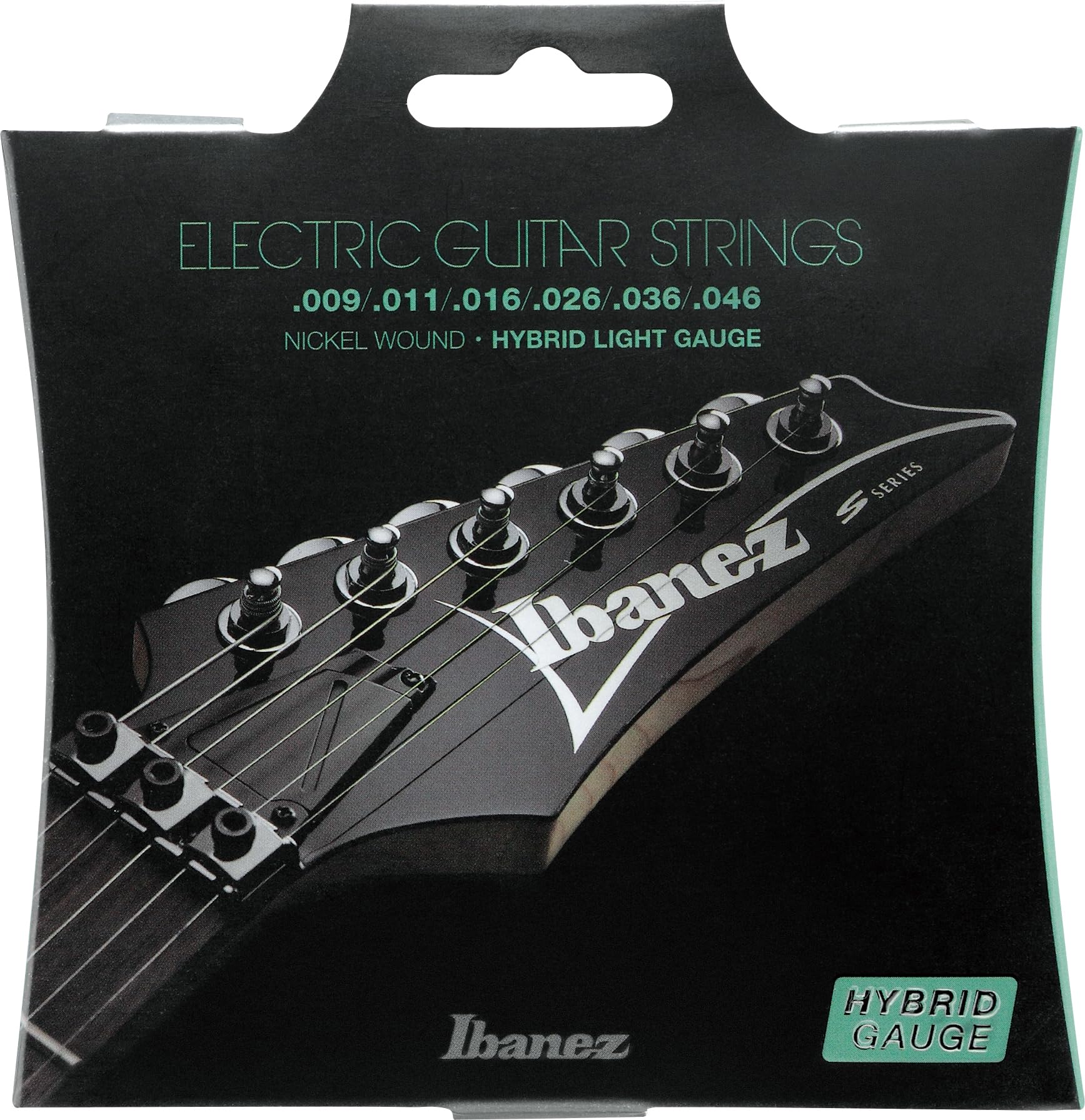 Ibanez IEGS6HG Hybrid Light Electric Guitar Strings – Nickel Wound, 6-String Set, Gauges .009–.046, Ideal for Drop Tunings