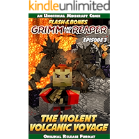 The Violent Volcanic Voyage: Minecraft Books for Kids (Grimm and the Reaper Book 3) book cover