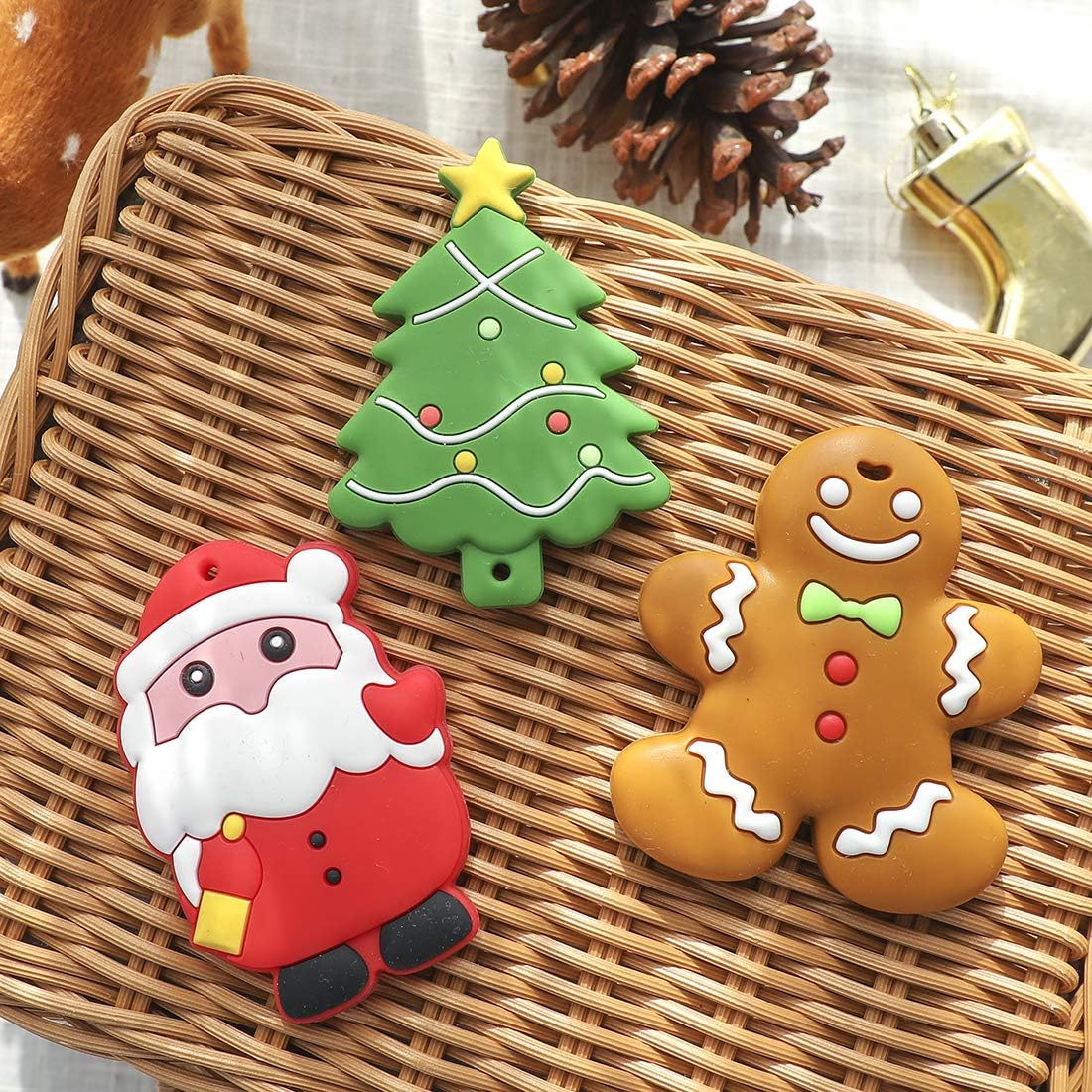 christmas baby teether