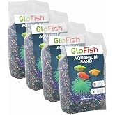 GloFish Aquarium Sand 5 Pounds, Black with Highlights, Complements Tanks and D&eacute;cor, (AQ-78485) (Pack of 4)