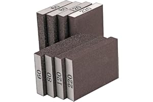 8 Pack Sanding Sponge, Sanding Blocks 60/80/120/220 Grit Assortment, Sand Paper for Wood Furniture, Sander Pads, Washable and