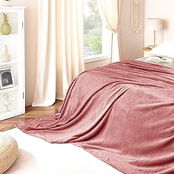 NICETOWN Fleece Throw Blanket for Couch, Fuzzy Cozy