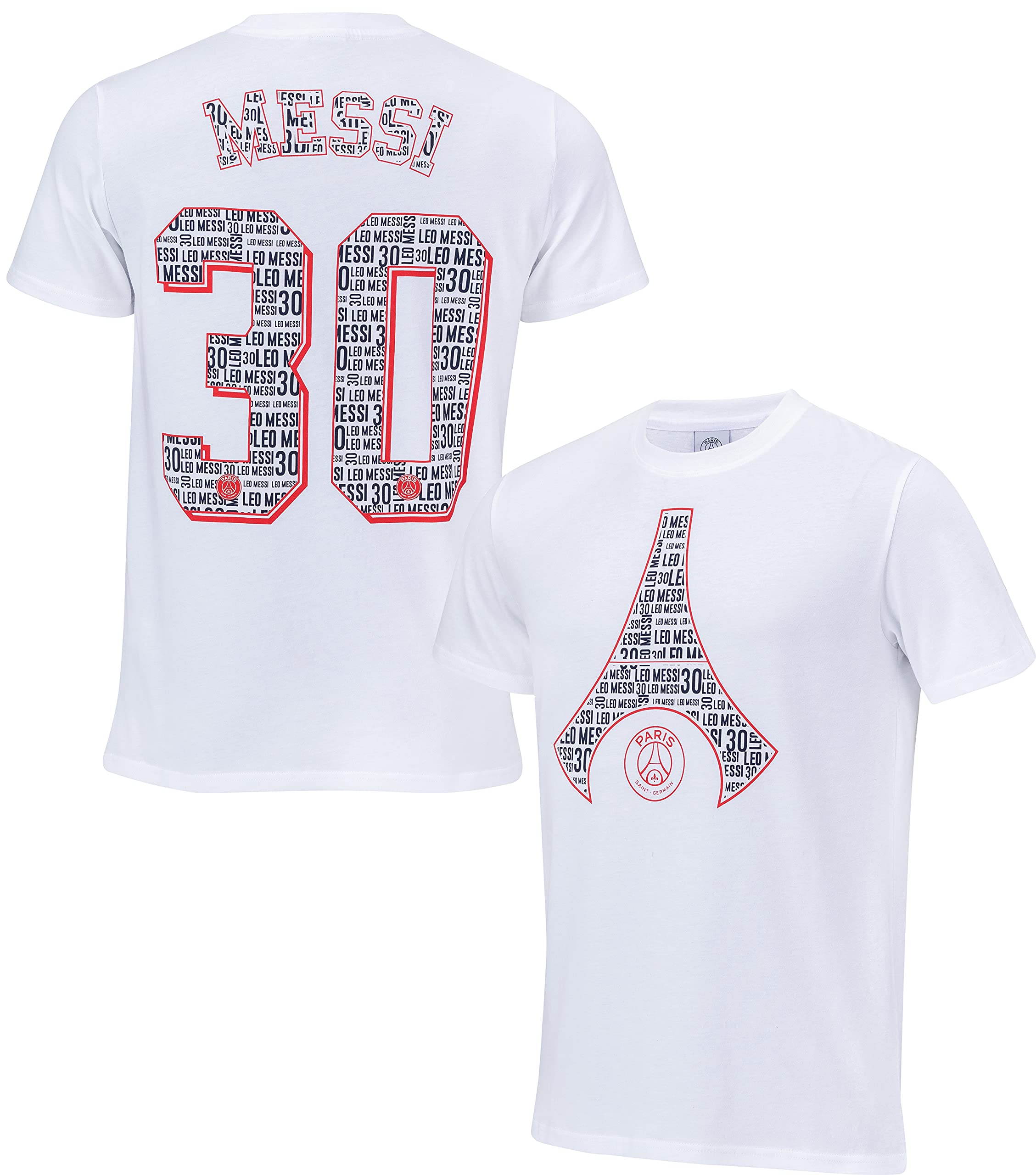 PARIS SAINT - GERMAIN Lionel Messi PSG Official Collection T-Shirt White