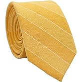 BELLUNO 2.5 inch Skinny Ties for Men, Solid Cotton Linen Neckties