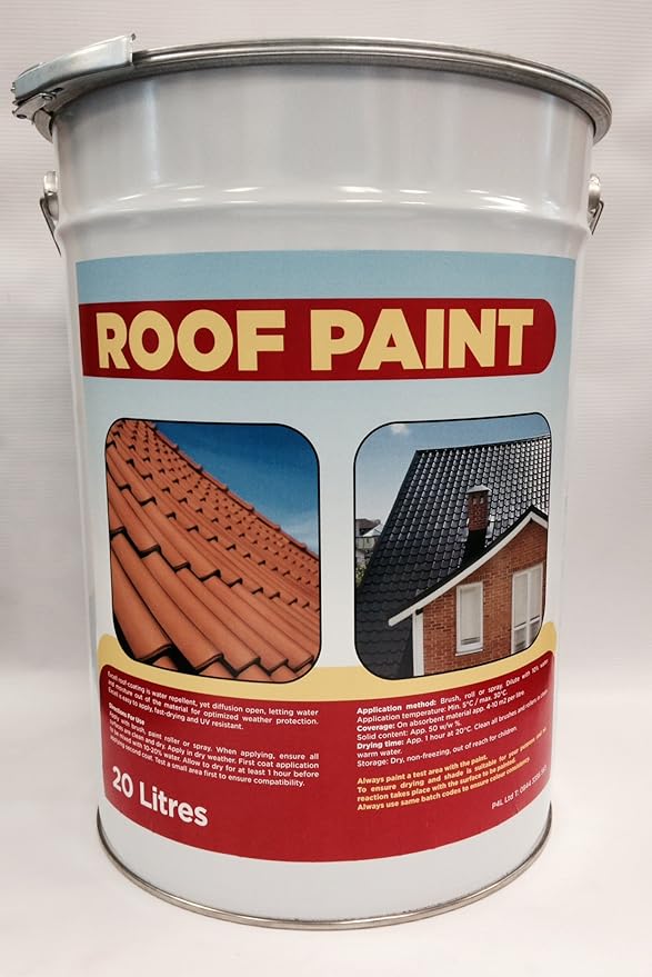 20Ltr Acrylic Roof Paint Terracotta Amazon.co.uk DIY & Tools