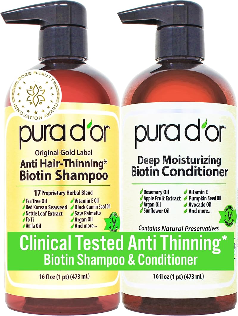 Pura D'Or Gold Label Anti-Thinning Shampoo & Conditioner Set