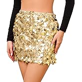 Sequin Skirt for Women Stretchy Bodycon Mini Skirts Sexy Sparkly Skirt Glitter Shiny Skirt Night Out Party