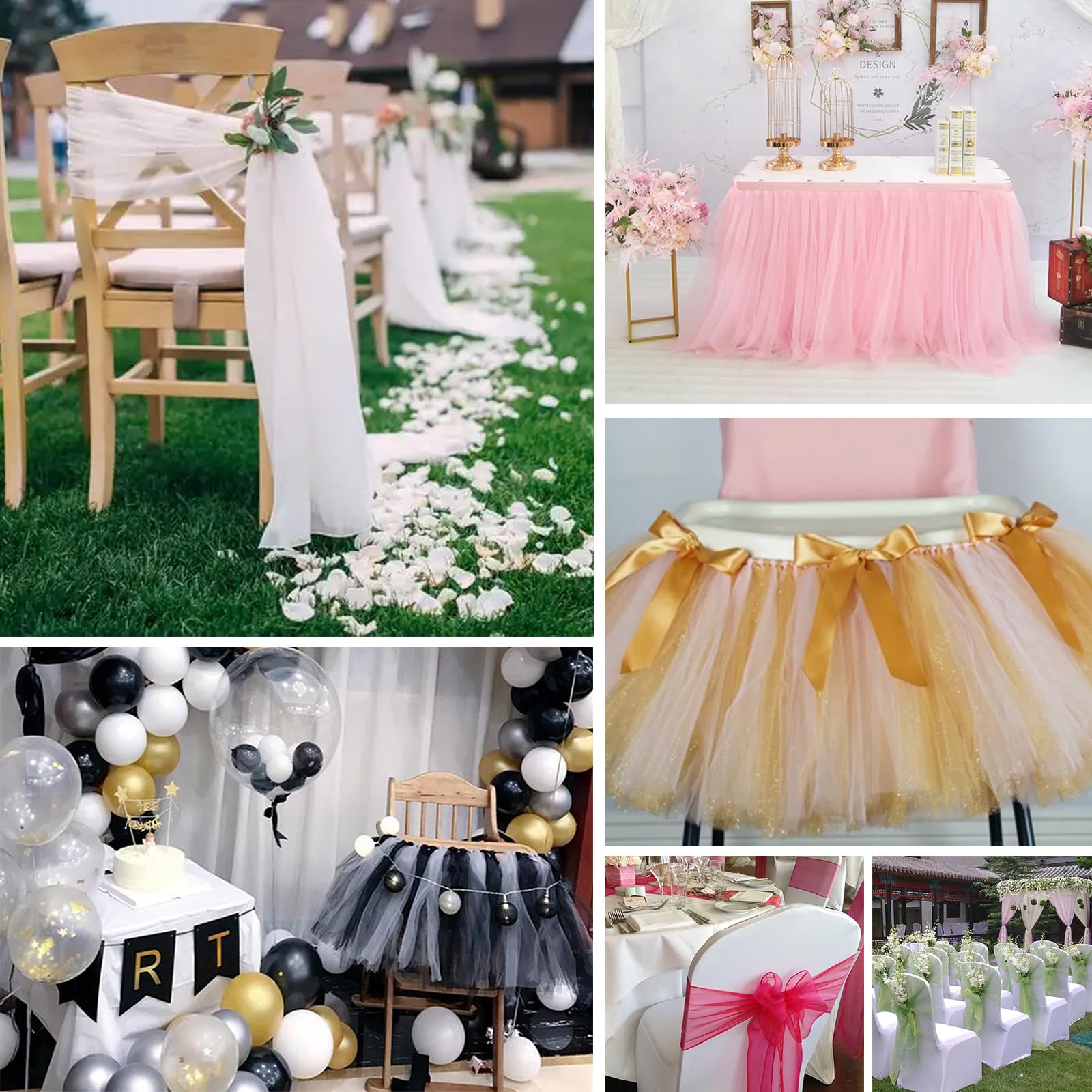 TONIFUL Black Glitter Tulle Roll 6 Inch x 50 Yard Tulle Ribbon for Tutu Skirt, Wedding Christmas Baby Shower Valentine's Decorations and DIY Crafts,Halloween