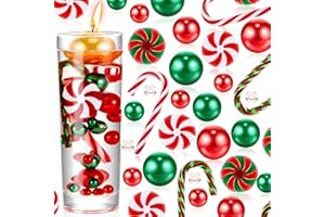 MTLEE 2106 Pieces Christmas Vase Filler Pearl for Vase Filler Pearls for Vases Candyland Pearls Water Gels Beads Candles Centerpiece for Christmas Home Table Party Decor (Elegant Style)