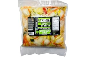 Half Gallon (3.5 lbs.) White Napa Cabbage Kimchi [Vegan, Gluten Free, Non-GMO, Probiotic] by Choi's Kimchi Co. Made in USA.