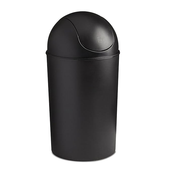 Umbra Grand 10Gallon SwingTop Trash Can, Black Home