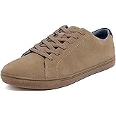 Original Penguin Men&rsquo;s Low Top Leather and Suede Sneakers, Casual Lace-Up Court Shoes with Cushioned Insole, Everyday Fashion Walking Sneakers