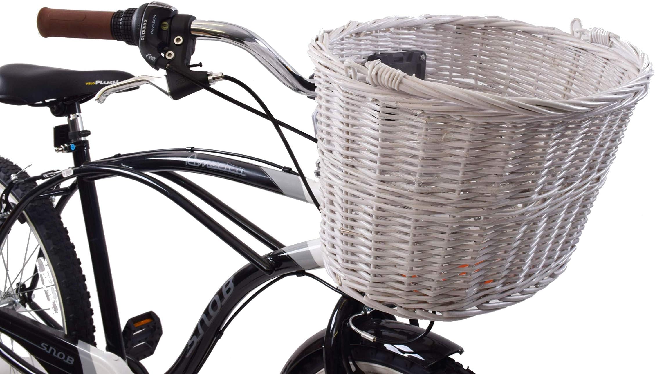 Dawes Front Quick Release Carry Handle Shopping Vintage Retro Bike Wicker Basket White - Half Price
