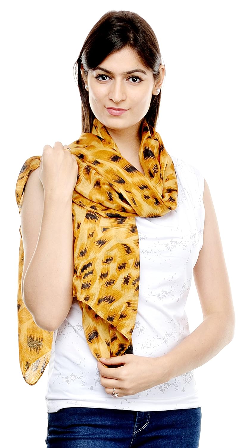 weavers villa animal print design summer cotton scarf, dupatta, stoles