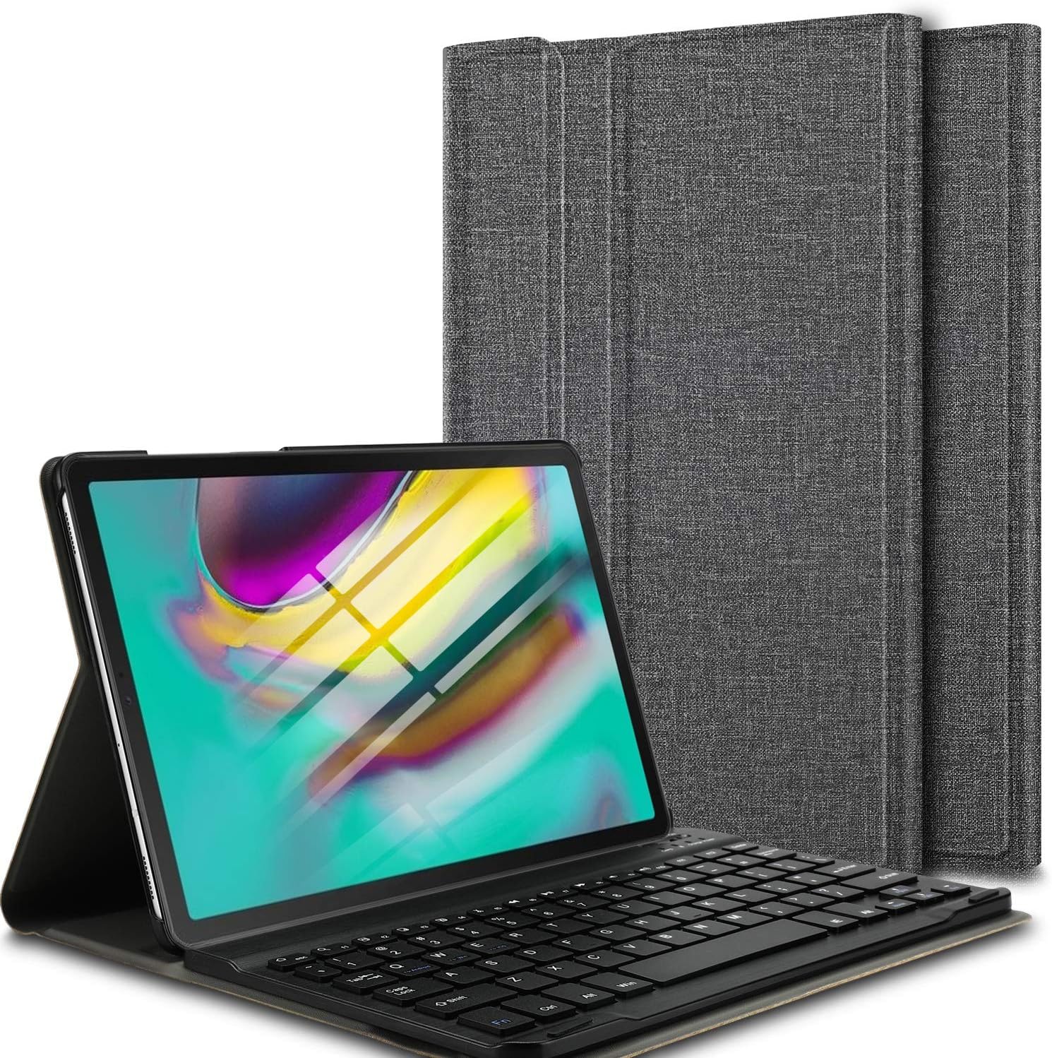 ELTD Keyboard Case for Samsung Galaxy TAB S5E 10.5 T720/T725 (QWERTY Layout), Slim Stand Case with Removable Magnetic Wireless Keyboard for Samsung Galaxy Tab S5e 10.5 T720/T725 2019,Gray