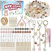 348Pcs Charms Lip Gloss Keychain Making Kit,DIY Craft with Charms,Key Chain Hooks,Jump Rings,Lobster Clasps,Chains & Tools,Bag Charm Kit,Keychains Make Supplies for DIY Crafting and Jewelry Making