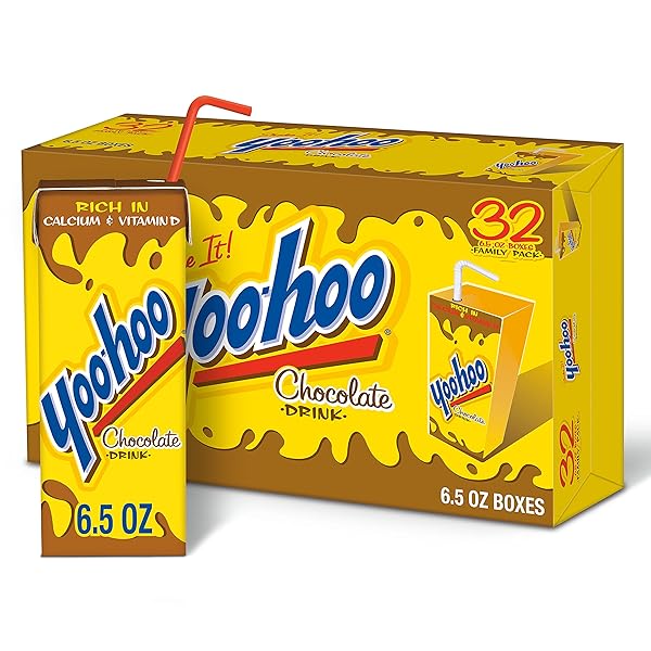 YOO-HOO CHOCOLATE DRINK, 6.5 FL OZ BOXES, 32 PACK