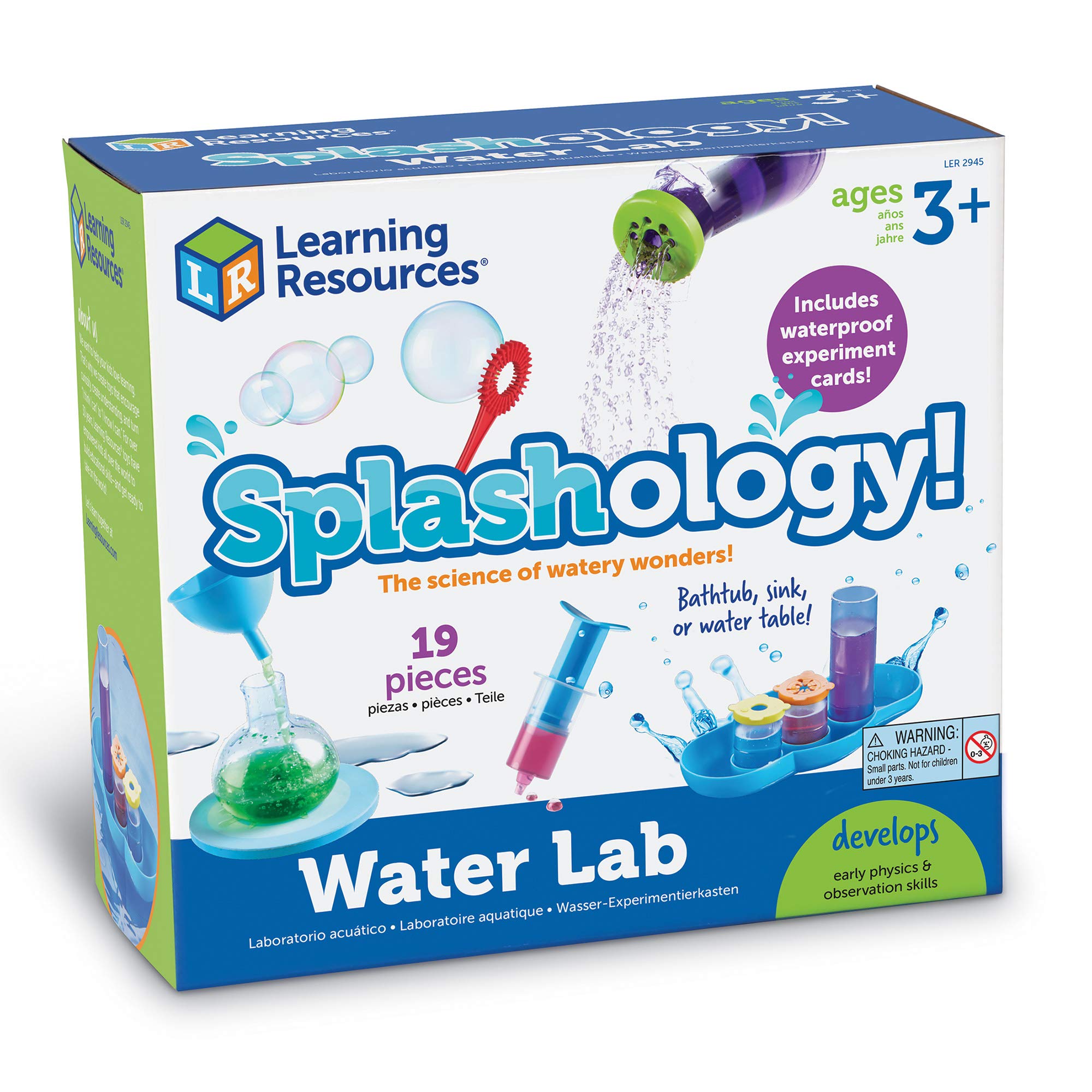 Learning Resources Splashology! Water Lab Science Kit, STEM Playtime, Water Activities, 19 Pieces, Ages 3+