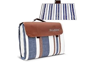 scuddles Extra Large Picnic & Outdoor Blanket Dual Layers for Outdoor Water-Resistant Handy Mat Tote Spring Summer Camping Blanket Great for The Beach