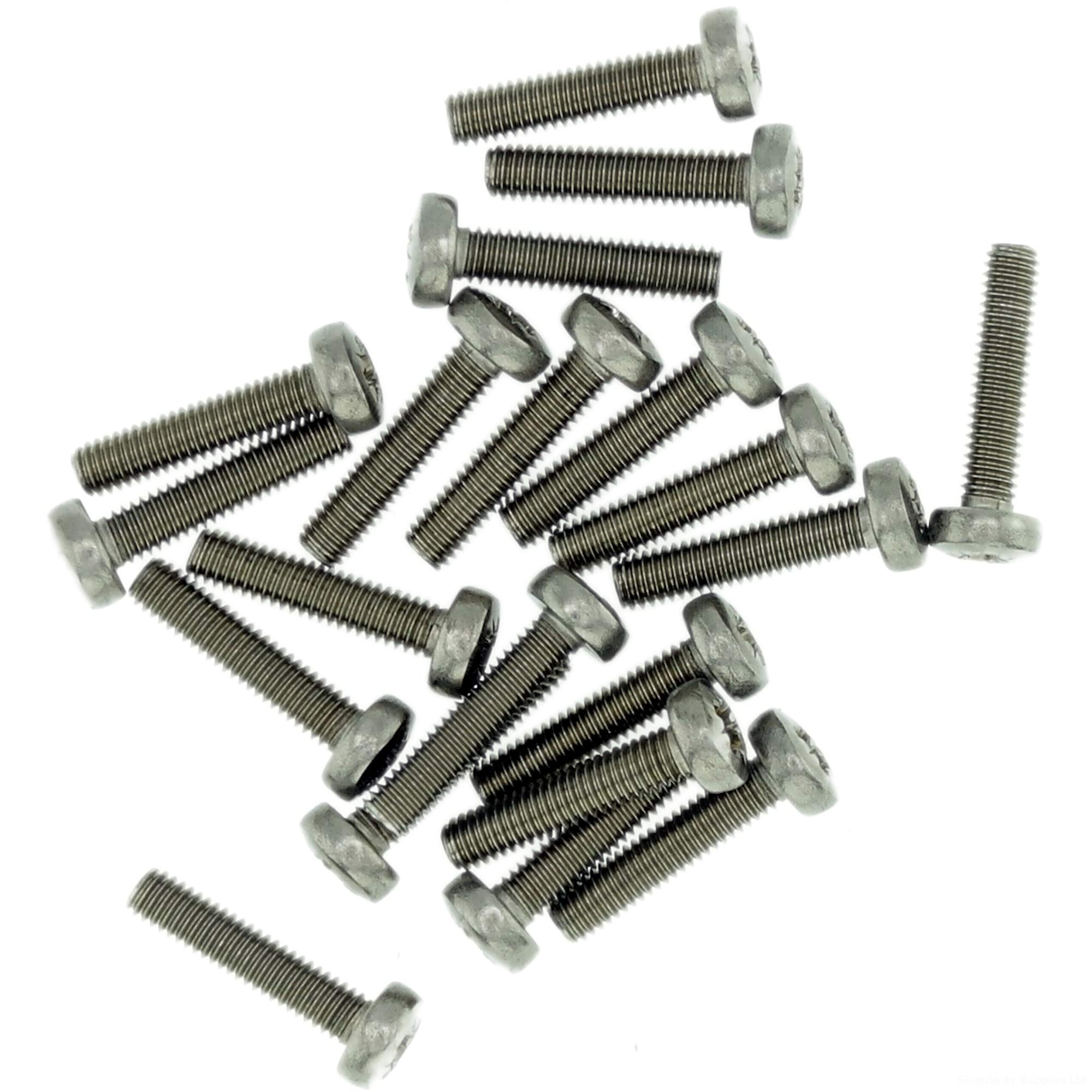M1.6 (1.6mm x 10mm) Pozi Pan Machine Screw (Bolt) - Stainless Steel (A2) (Pack of 20)