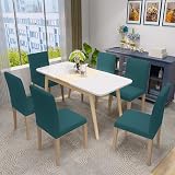 MAXIJIN Super Stretch Jacquard Dining Chair Slipcover 2 Blackish Green view 2
