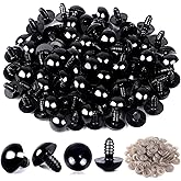 120PCS Plastic Safety Crochet Eyes Bulk with 120PCS Washers for Crochet Crafts (0.48Inch/12mm)
