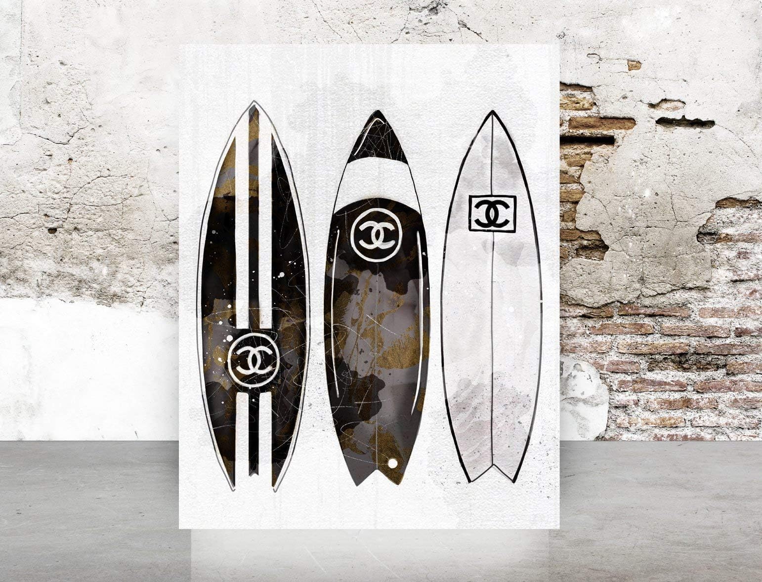 Wall Art Poster Print Glam Designer Fashion Home Decor Surfboards