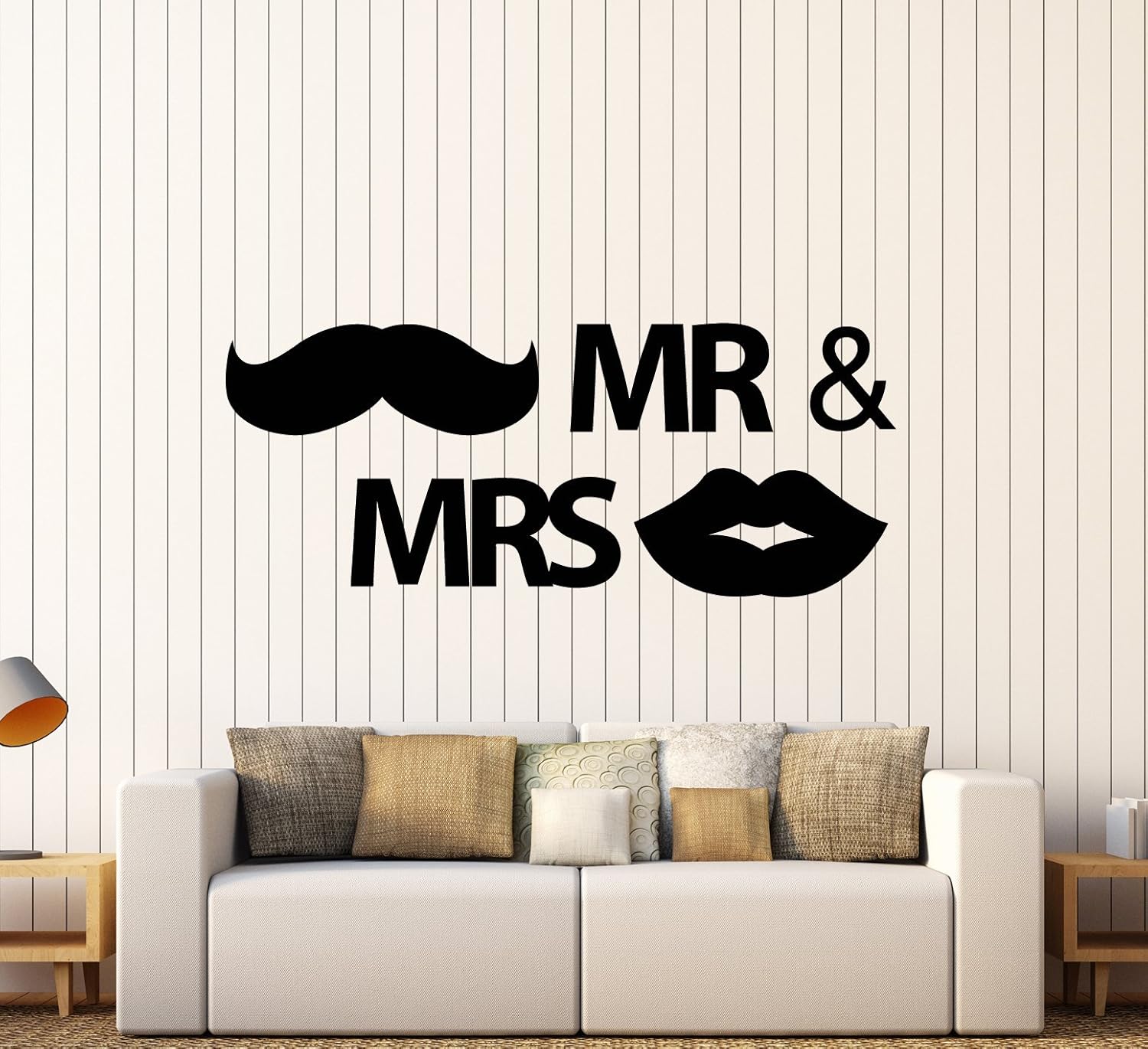 Amazon Com Vinyl Wall Decal Mr And Mrs Bedroom Decor