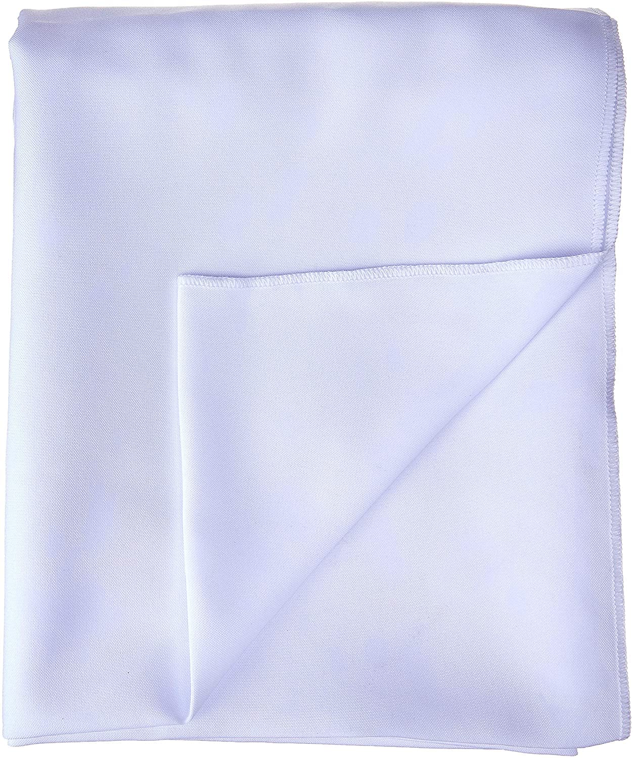 LA Linen Pack-2 Polyester Poplin Backdrop Drape 96 Wide by 58-Inch High, White, 243.84 x 147.32 x 0.04 cm