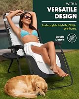 KEPLIN Set of 2 XXL Premium Heavy Duty Padded Two Tone Zero Gravity Chairs view 8