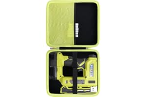 khanka Hard Storage Case Replacement for Ryobi 18-Volt ONE+ Cordless Compression Drive 3/8 in. Crown Stapler P317, Case Only