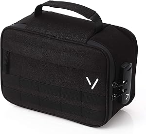 Large Vault Gear Smell Proof Case with Combination Lock – Premium Smell Proof Bags for Food, Medicine and Herbs – Durable and Sturdy Construction – Modular Compartments and Mesh Storage