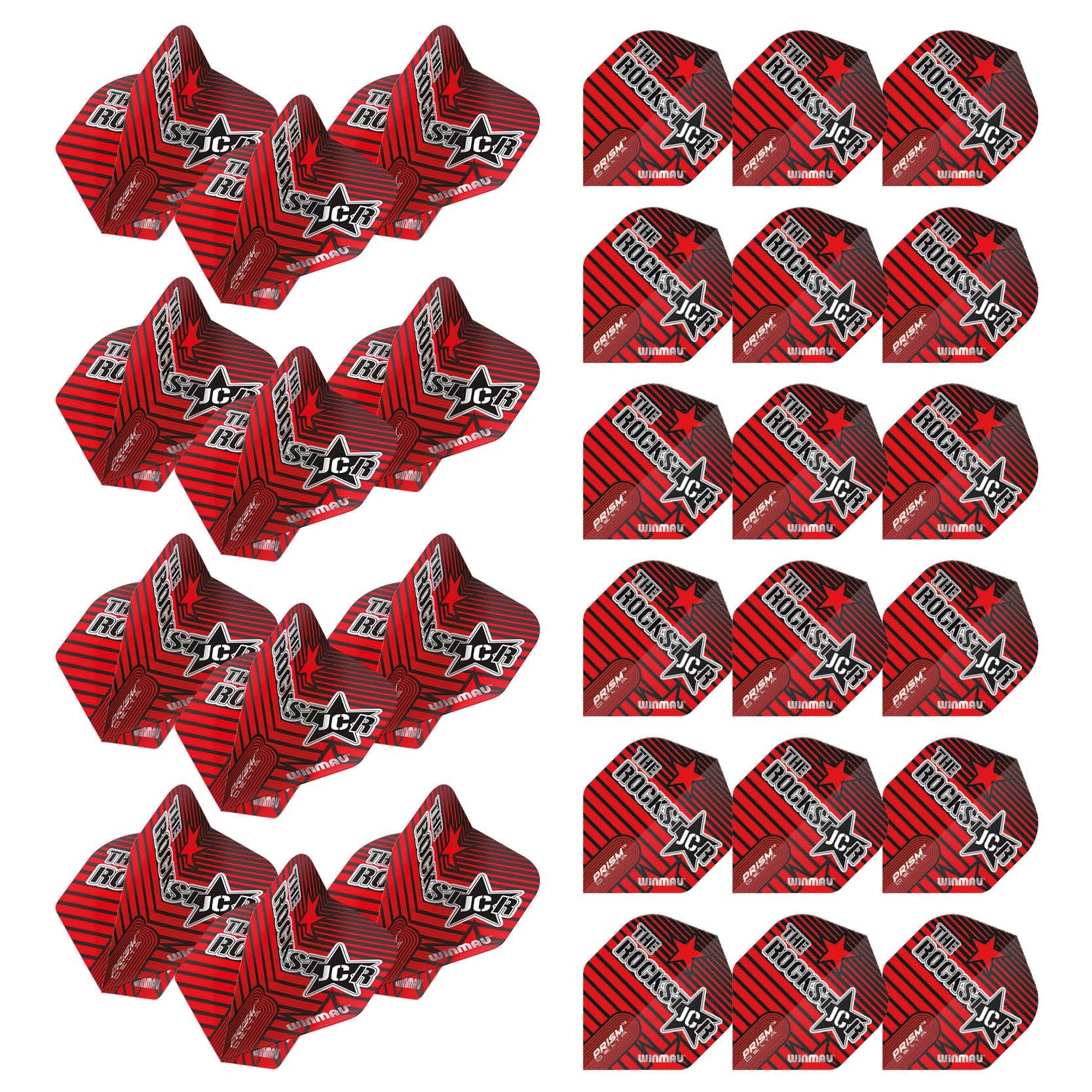 WINMAU Prism Delta Joe Cullen Rockstar Dart Flights - 10 sets per pack (30 dart flights in total)