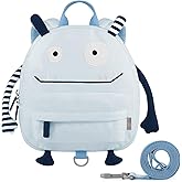 GAGAKU Toddler Backpack with Leash - Mini Kids Backpacks for Boys 2-5 Years Child Safety Backpack 3D Cartoon Animal Anti-Lost Preschool Backpack - Blue
