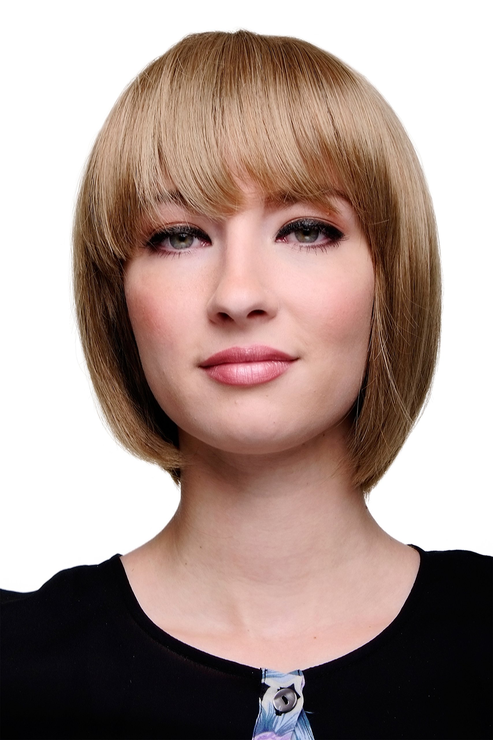 WIG ME UP - Lady Quality Wig Short Page Bob Fringe Bangs Between Dark Blond & Light Brown 703-15 โ image 1