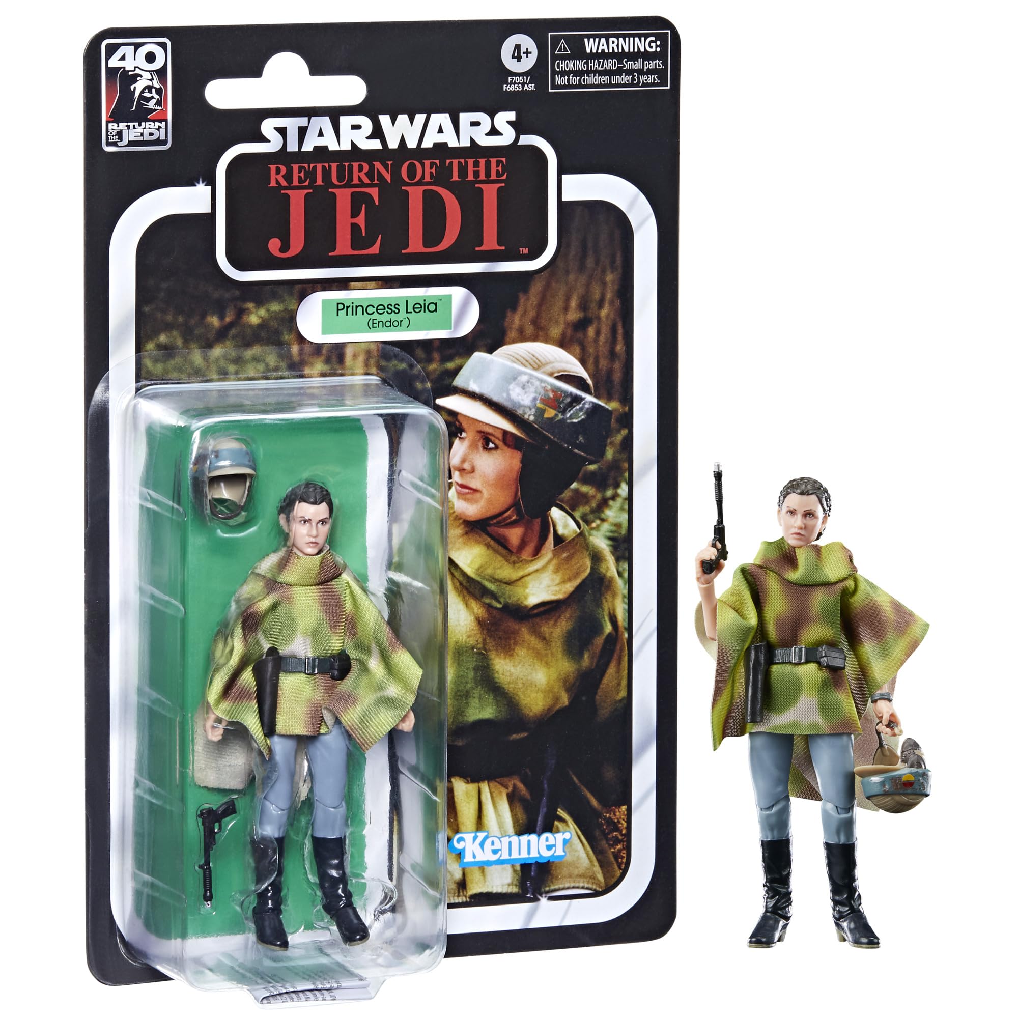 Star Wars Hasbro Wars The Black Series Princess Leia (Endor), Wars: Return of Jedi 6-Inch Action Figures, F7051, Multicolor