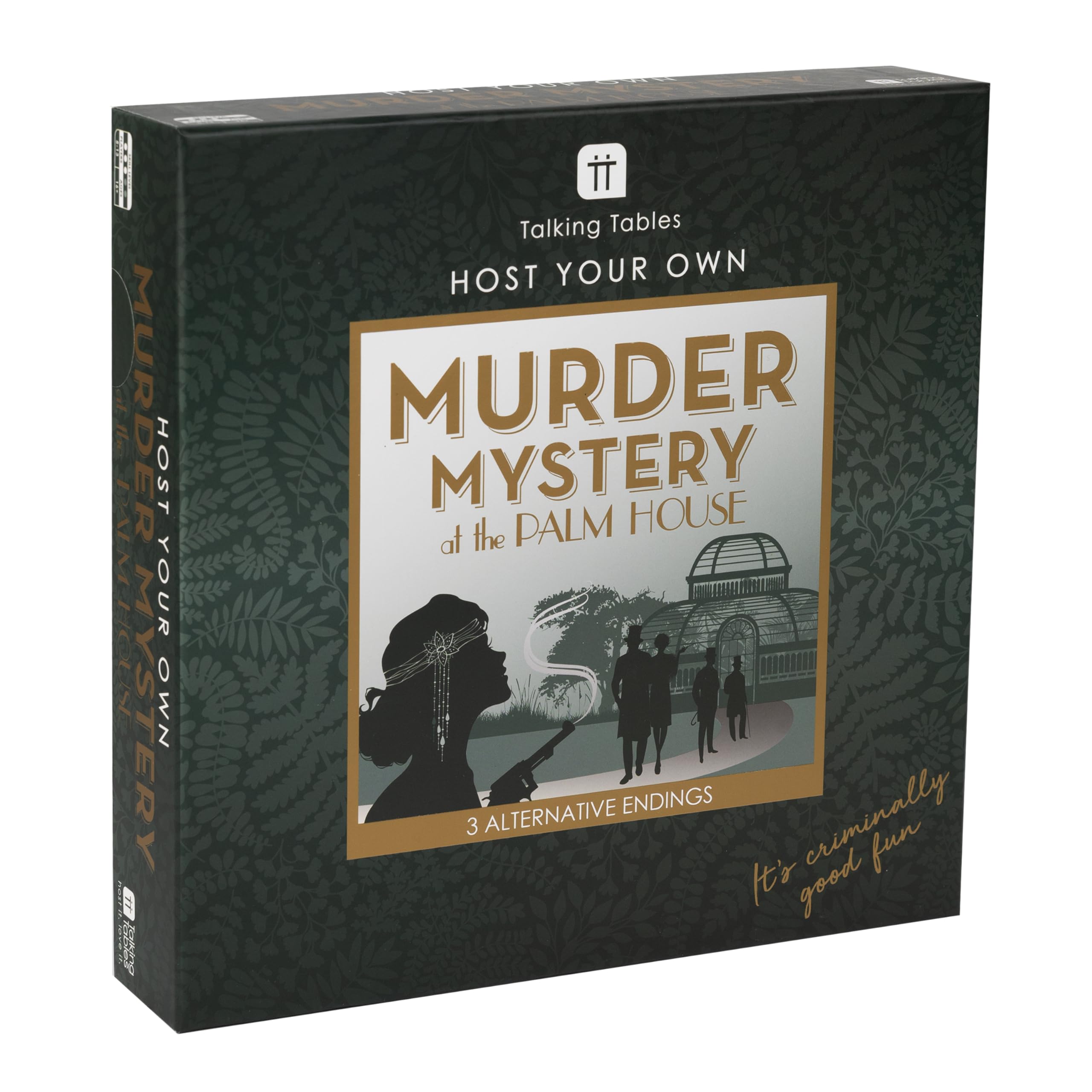 Talking Tables Murder Mystery At The Palm House Game for Adults, 3 Alternative Endings, Murder Mystery Case File, Fun After Dinner Party, New Years Gift Idea, Ages 16+
