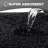 wyewye Microfibre Bath Mat 2cm Thick 40x60cm Black Super Absorbent view 5