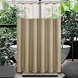 Gibelle Waffle Weave Shower Curtain with Mesh Top