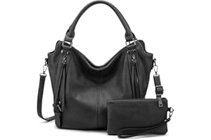 REALER Tote Bag for Women PU Leather Shoulder Bags Fashion Hobo Bags Large Purse and Handbags with Adjustable Shoulder Strap