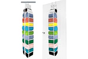 zebricolo,legging organizer, 24spacious pockets,closet organizers and storage,2024 model, leggings organizer for closet,Heavy duty hanger,legging storage, thickened material,White