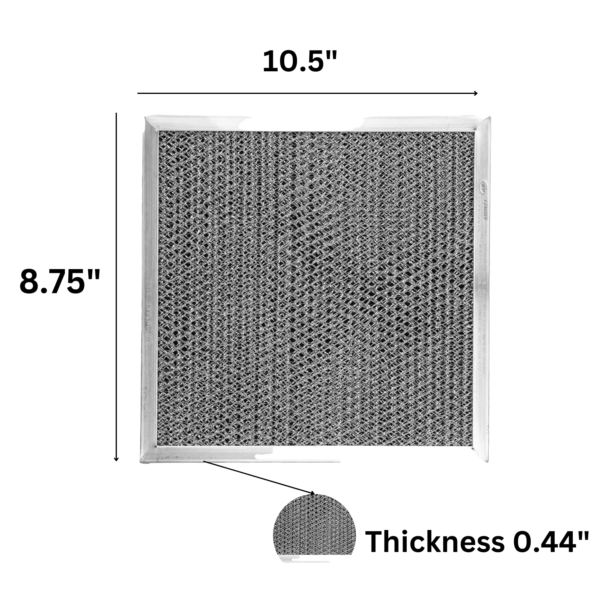 WINDON BAY Range Hood Filter Replacement Compatible with Broan Nutone 41F, 97007696, 97005687 - Aluminum Grease Vent Hood Kitchen Charcoal Carbon Filter Mesh - 8.75 x 10.5 x .44 Inches