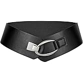 WERFORU Women Wide Elastic Belt Women Fashion Wide Belt with Gold Buckle Ladie Thick Waistbelt for Dresses