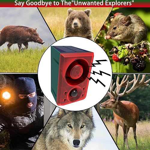 Solar Motion Sensor Alarm Outdoor 130db Sound Security Siren