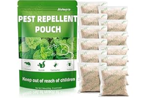MOTRAPSO 12 Pack Mouse Repellent Natural Peppermint Oils Rat Repellent Pouches, Mice Repellent