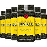 Supreme by Bustelo Espresso Style Whole Bean Coffee, 6 Bags (16 Oz. Each) | Medium-dark roast, Arabica coffee, Stands up to milk &amp; sugar, Vacuum sealed, Shelf stable, SNAP EBT eligible
