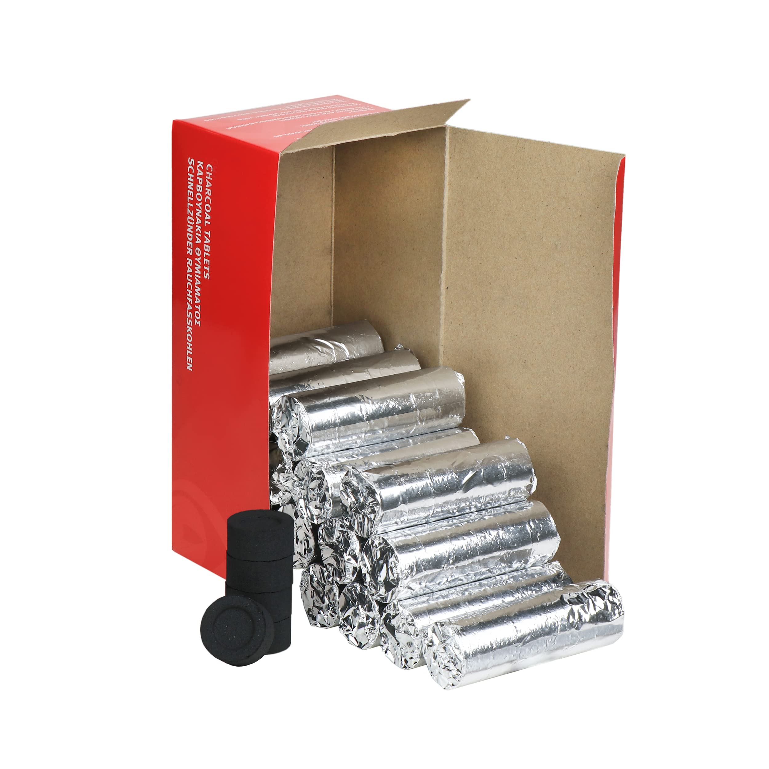 NKlaus 2x incense charcoal fast igniting 20 rolls Ø 27mm 120 pieces SET 40163