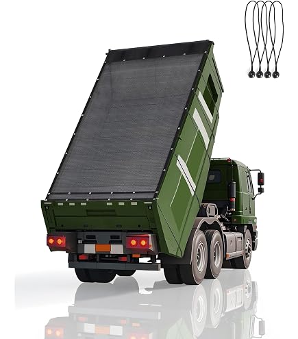 XTARPS 7' x 20' Premium Dump Truck Tarp Vinyl Mesh Tarp Fits Most Manual or Electric Dump Truck System : Tools & Home Improvement